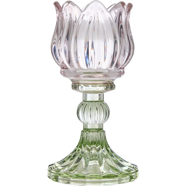 Candle holder FLEUR set 2 pcs., H15cm, D8cm /  H17cm, D8cm