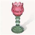 Candle holder FLEUR set 2 pcs., H15cm, D8cm /  H17cm, D8cm