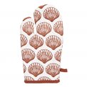 Kitchen glove and pot holder Ocea, white/brick-colored, 32x20x2.5cm/20x20x1cm