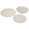 Набор посуды Onda Ivory rond, на 6 персон, 18 шт., цвет слоновой кости, D26cm/D21cm/D20cm