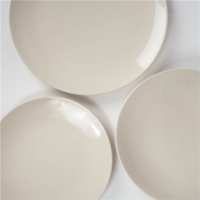 Набор посуды Onda Ivory rond, на 6 персон, 18 шт., цвет слоновой кости, D26cm/D21cm/D20cm