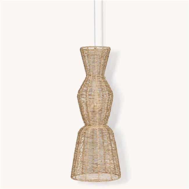 Pendant lamp Titus, jute lampshade, H75-145cm, D26.5cm, E27 40W(MAX)