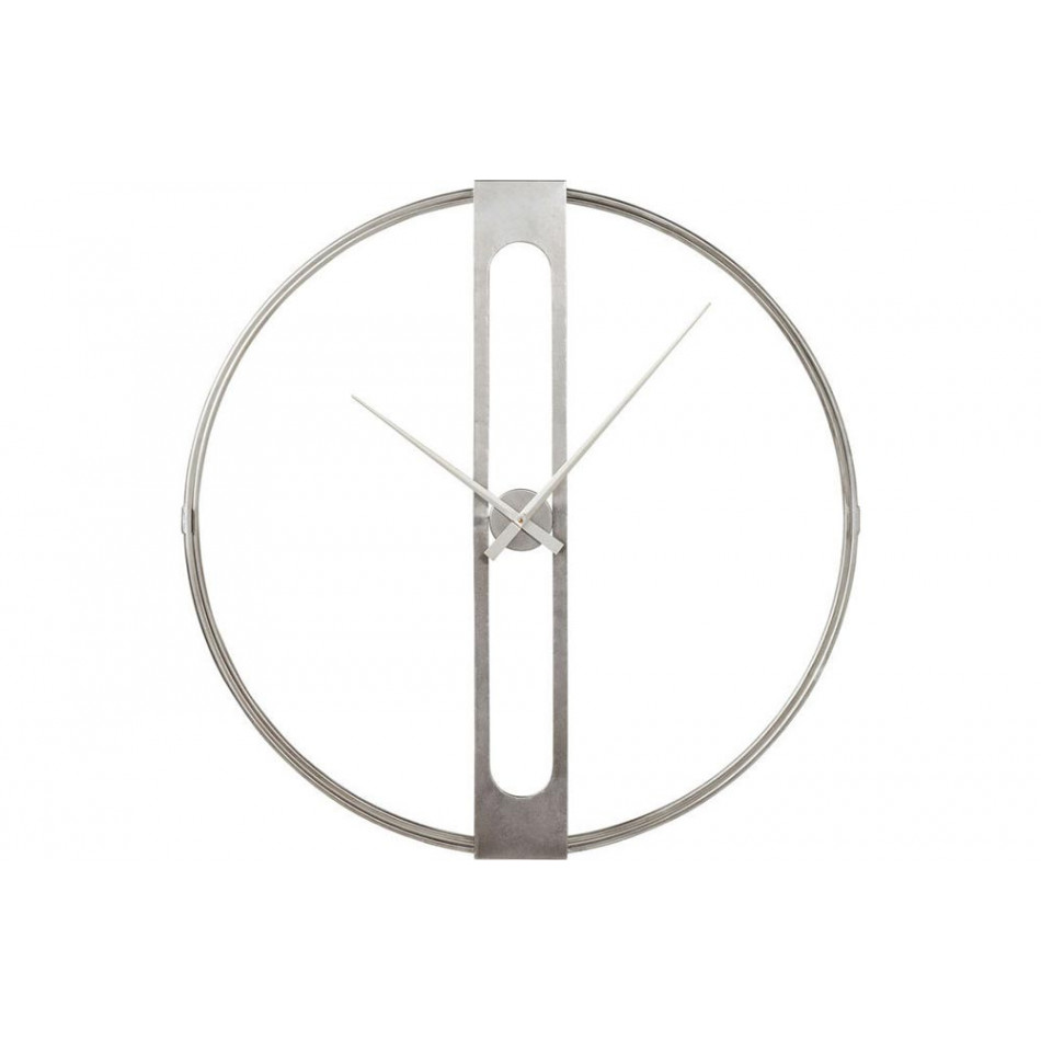 Wall clock Clip, silver colour, D107cm