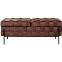 Bench with storage Weave Mocca, brown, H47x121x41cm