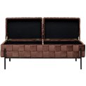 Bench with storage Weave Mocca, brown, H47x121x41cm