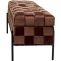 Bench with storage Weave Mocca, brown, H47x121x41cm