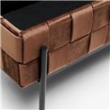 Bench with storage Weave Mocca, brown, H47x121x41cm