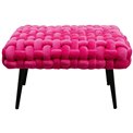 Bench Weave Pink, velvet, H41x66x45cm