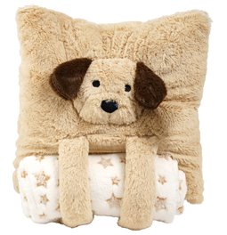 Decorative pillow and plaid Noah, 32x32x17cm