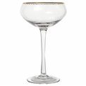Champagne glass Sofia with gold rim, 200ml, H17cm, D10cm