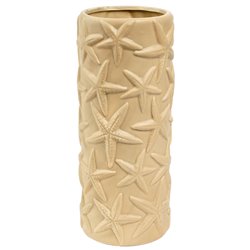 Vase Shana, ceramic, beige, H26cm, D10.5cm
