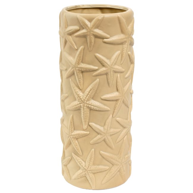 Vase Shana, ceramic, beige, H26cm, D10.5cm