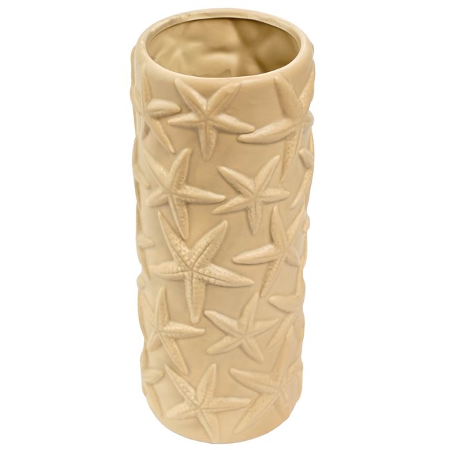 Vase Shana, ceramic, beige, H26cm, D10.5cm