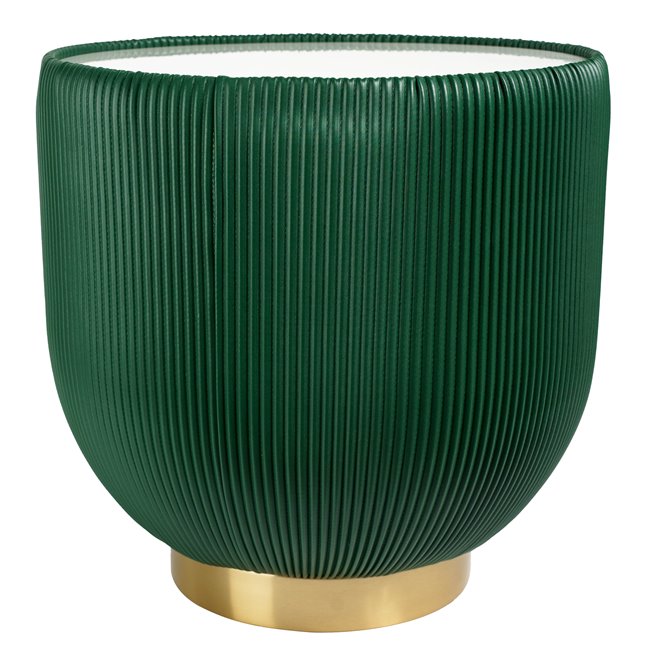 Приставной столик Jello Green, спеченный камень/металл/экокожа, D50cm H50cm