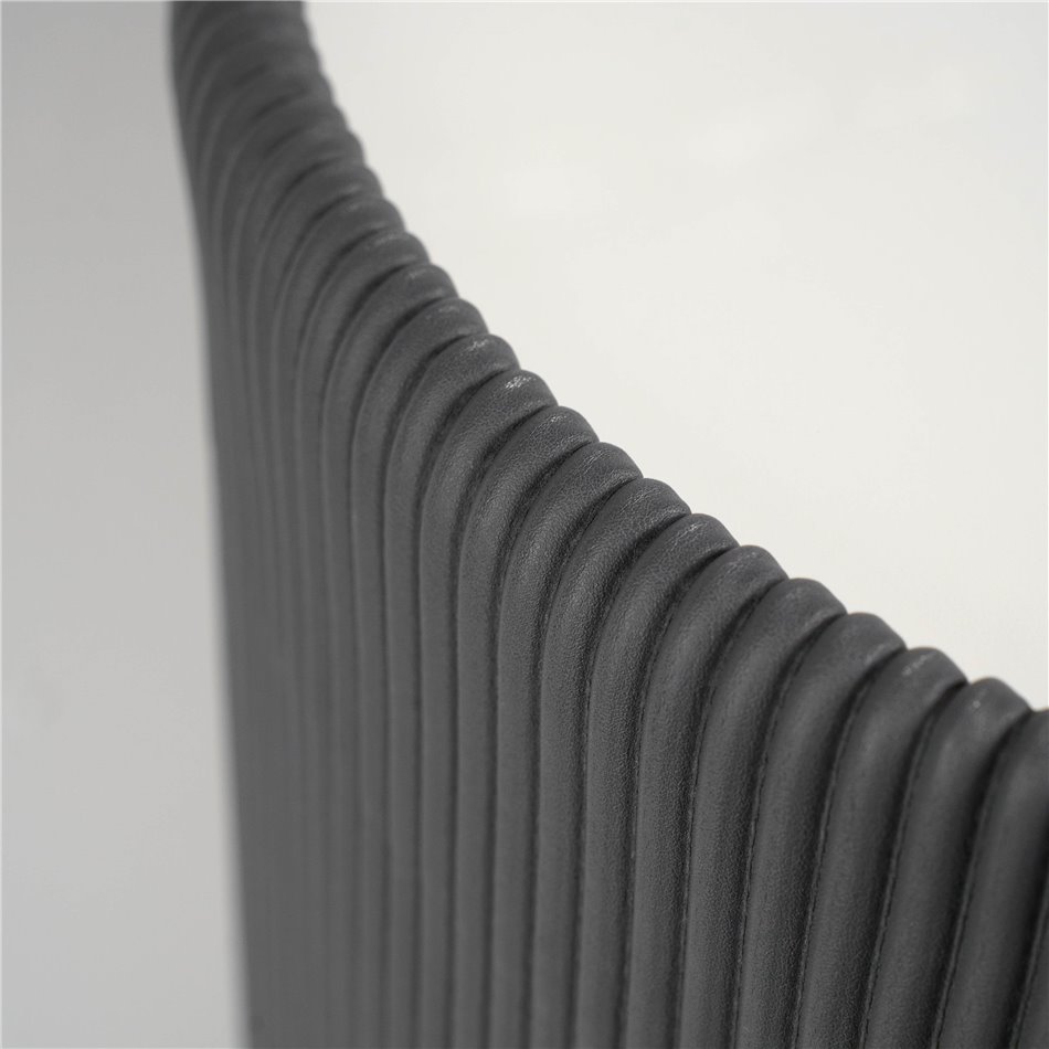 Приставной столик Jello Grey, спеченный камень/металл/экокожа, D50cm H50cm