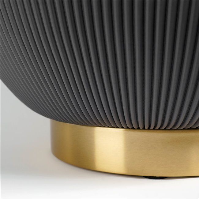 Приставной столик Jello Grey, спеченный камень/металл/экокожа, D50cm H50cm