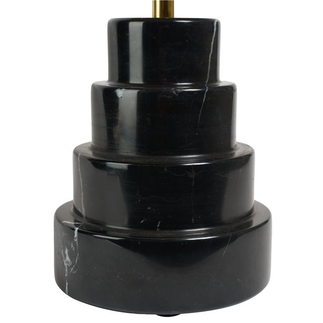 Приставной столик Jarrow, черный/золотой цвет, мрамор/металл, D40cm H55cm