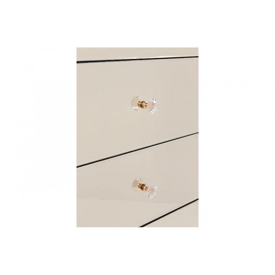 Cabinet Luxury Champagne, 5 drawers, H110x49x41cm