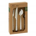 Cutlery set for 6 person ALICE, 24 pcs., silver color, H27x17x6.5cm