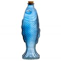 Decanter with cork FISH OCEANIA, blue, 540ml, H27x9x7cm
