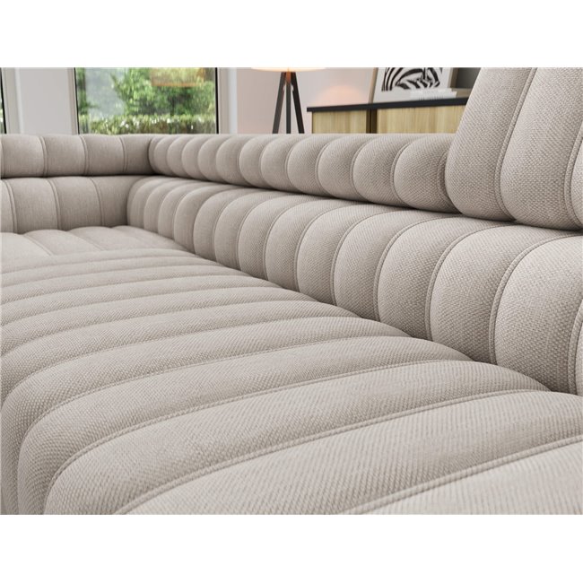 Угловой диван Elkanedo L, раздвижной, Raquel 18, бежевый, H86x269x204cm