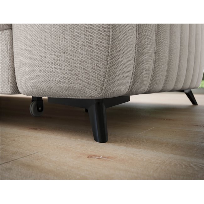 Угловой диван Elkanedo L, раздвижной, Raquel 18, бежевый, H86x269x204cm