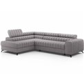 Угловой диван Elkanedo L, раздвижной, Paolli 04, серый, H86x269x204cm