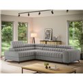 Угловой диван Elkanedo L, раздвижной, Paolli 04, серый, H86x269x204cm