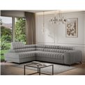Угловой диван Elkanedo L, раздвижной, Paolli 04, серый, H86x269x204cm