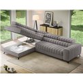 Угловой диван Elkanedo L, раздвижной, Paolli 04, серый, H86x269x204cm
