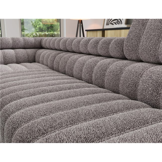 Угловой диван Elkanedo L, раздвижной, Paolli 04, серый, H86x269x204cm