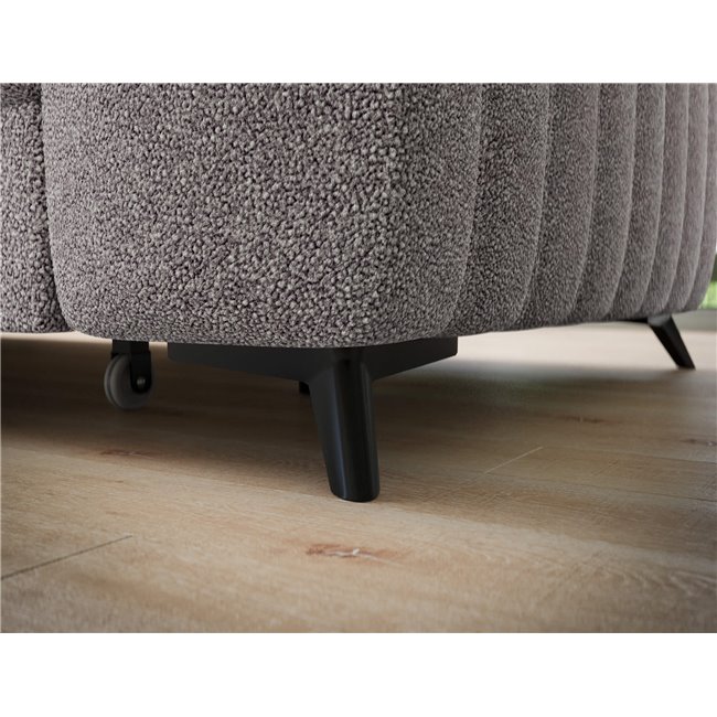 Угловой диван Elkanedo L, раздвижной, Paolli 04, серый, H86x269x204cm