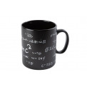 Black stoneware mug  Mathematic,13x11cm