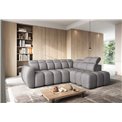 Угловой диван Elfalconn R, электрически выдвижной, Paolli 04, серый, H107x258x208cm