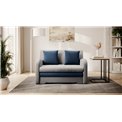 Sofa bed Elario, sleeping function, Nube 03, Nube 40, velvet, grey, H85x130x103cm