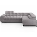 Угловой диван Elkanedo R, раздвижной, Paolli 04, серый, H86x269x204cm