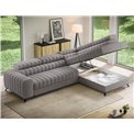 Угловой диван Elkanedo R, раздвижной, Paolli 04, серый, H86x269x204cm