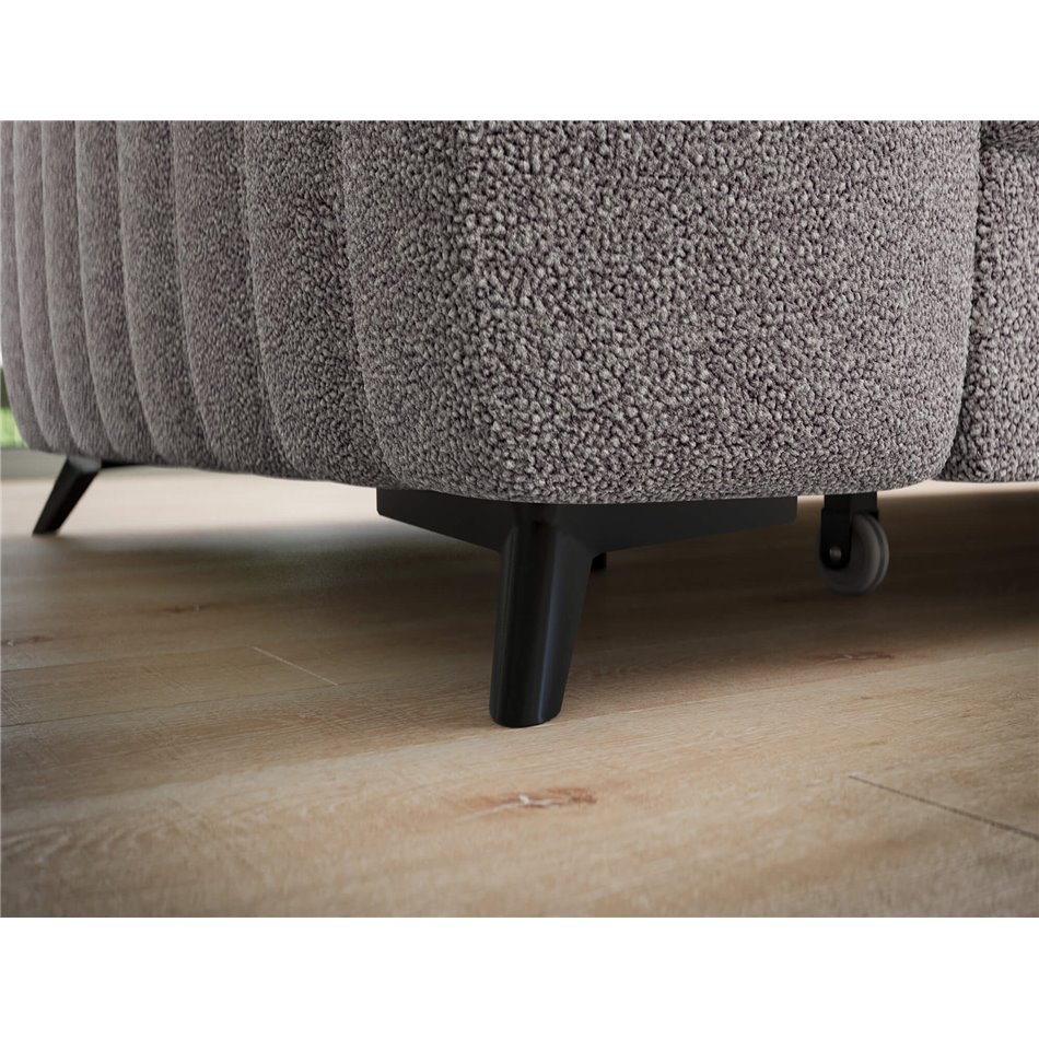 Угловой диван Elkanedo R, раздвижной, Paolli 04, серый, H86x269x204cm