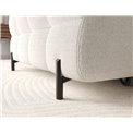 Угловой диван Elferlo L, раздвижной, Royal 01, букле, белый, H93x285x181cm