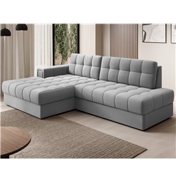 Угловой диван Elezalt L, раздвижной, Sola 04, серый, H82x240x150cm