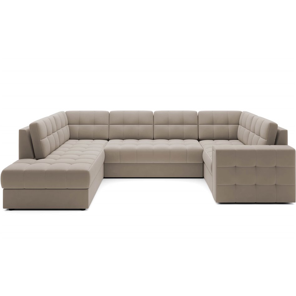 Corner sofa Elewett L, sleeping function, Sola 18, beige, H82x299x198cm