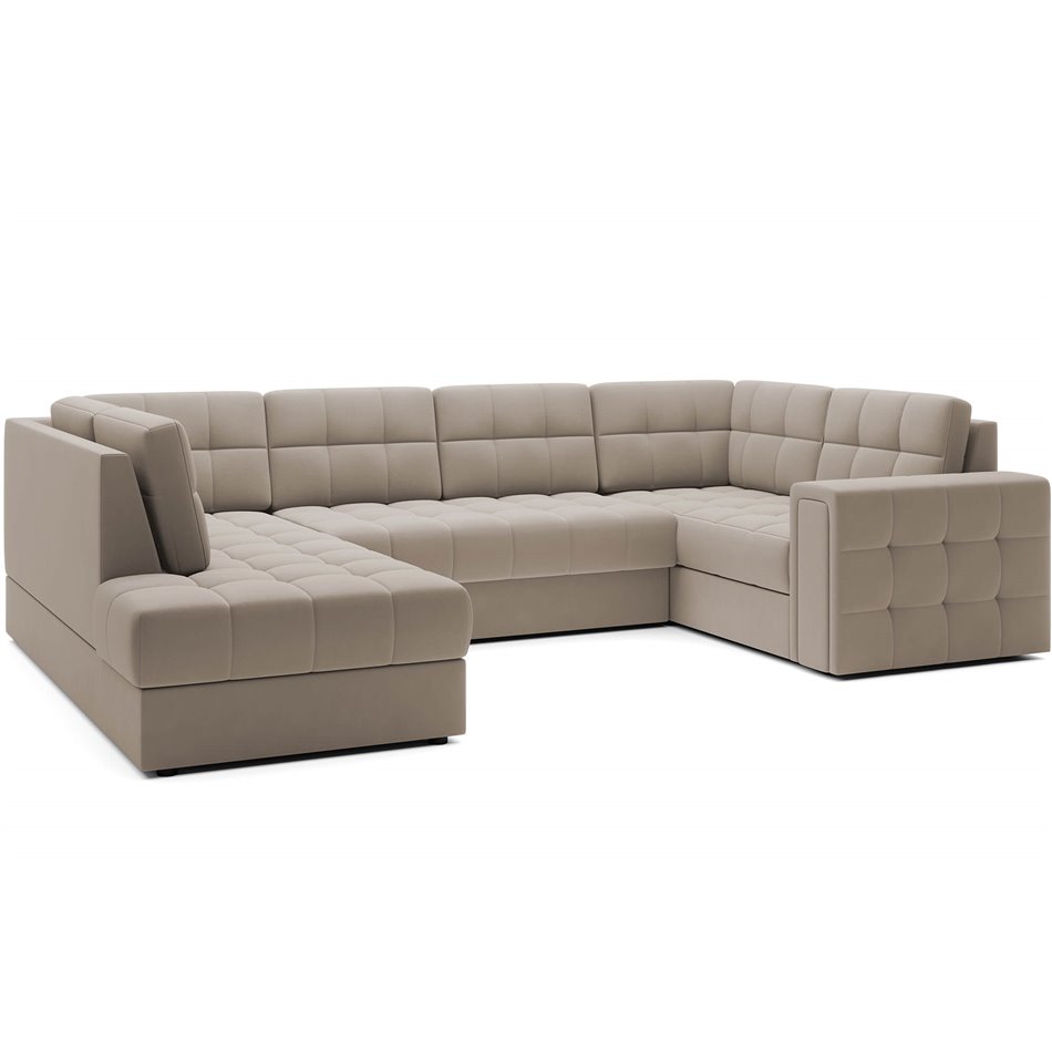 Corner sofa Elewett L, sleeping function, Sola 18, beige, H82x299x198cm