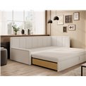 Sofa bed Elfulgeo R, sleeping function, Royal 01, boucle, white, H77x214x82cm