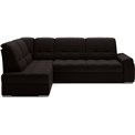 Угловой диван Elsado L, раздвижной, Flores 22, темно-коричневый, H95x272x192cm