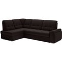 Угловой диван Elsado L, раздвижной, Flores 22, темно-коричневый, H95x272x192cm