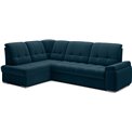 Угловой диван Elsado L, раздвижной, Nube 40, бархат, темно-синий, H95x272x192cm