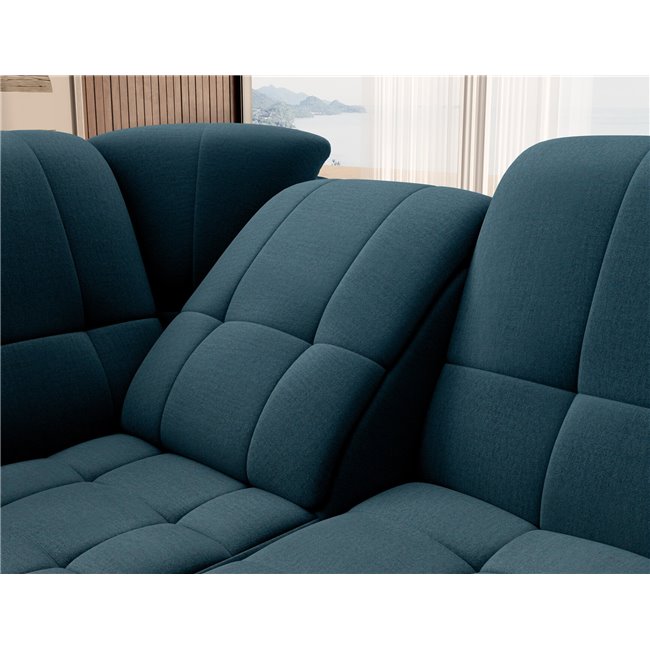 Угловой диван Elsado L, раздвижной, Nube 40, бархат, темно-синий, H95x272x192cm