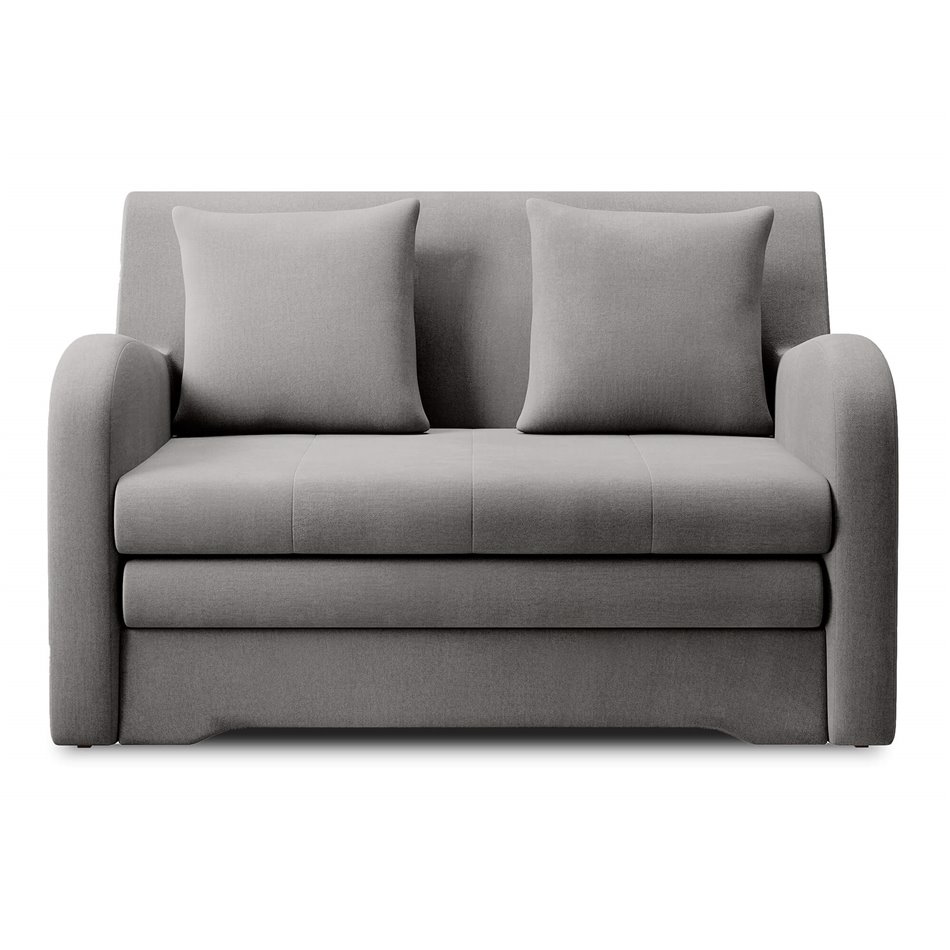 Sofa bed Elario, sleeping function, Nube 04, velvet, grey, H85x130x103cm