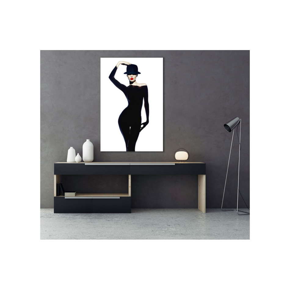 Картинка Beauty with bowler, стекло, 80x120cm