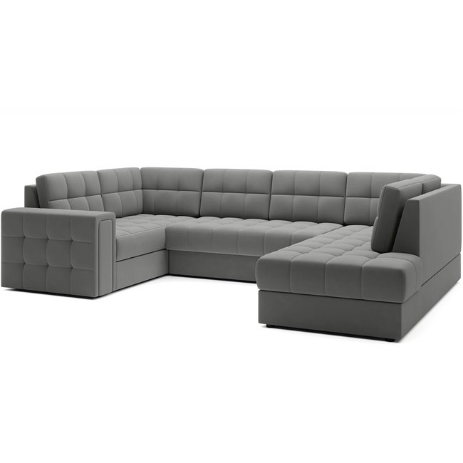 Corner sofa Elewett R, sleeping function, Sola 04, grey, H82x299x198cm